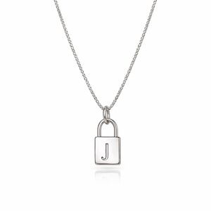 Silver Necklace with Initial J
